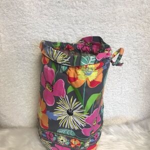 Vera Bradley Pink and Orange Floral Cosmetic Bag